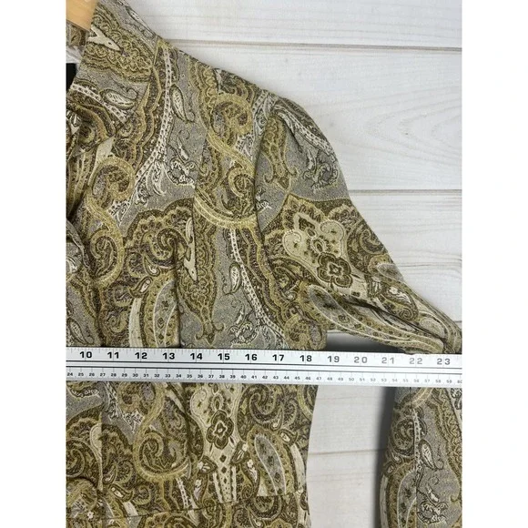 Focus 2000 Coat Womens 10 Gold Paisley Brocade Jacquard Lined Dressy Evening - Picture 4 of 7
